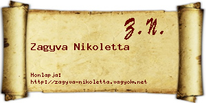 Zagyva Nikoletta névjegykártya